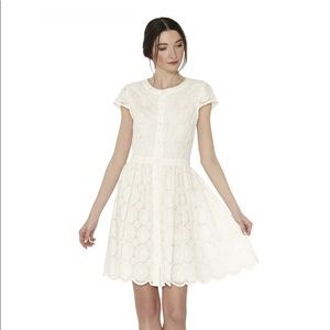 NWT Alice + Olivia Ivory Eyelet Dress